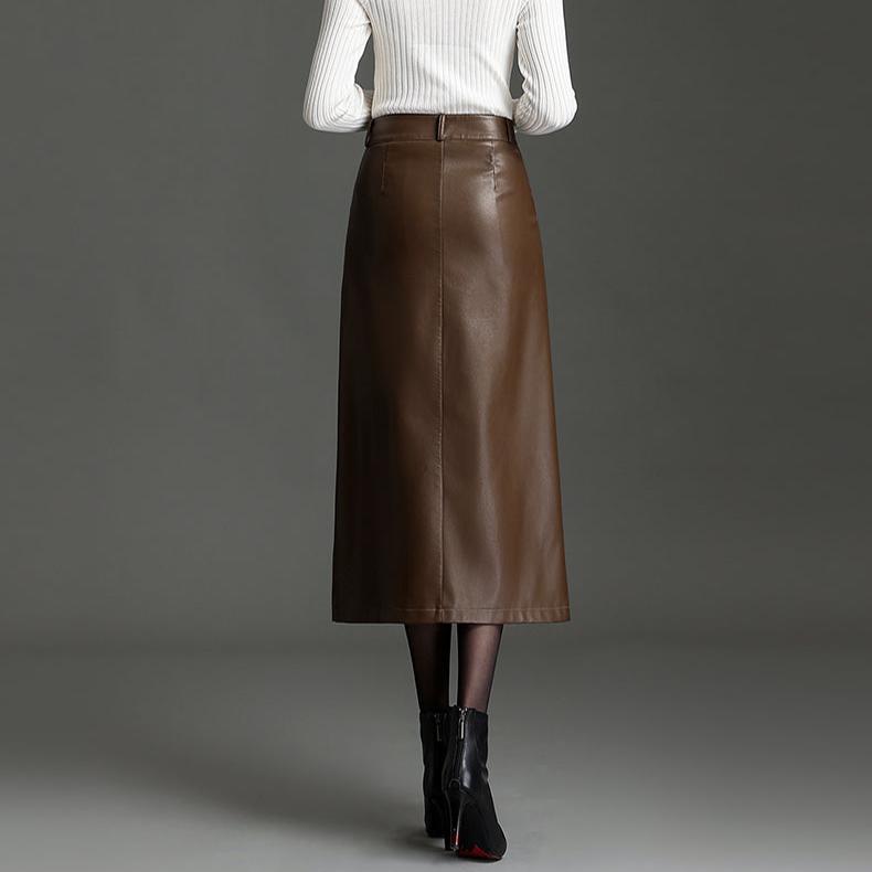 Oriana Leather Skirt