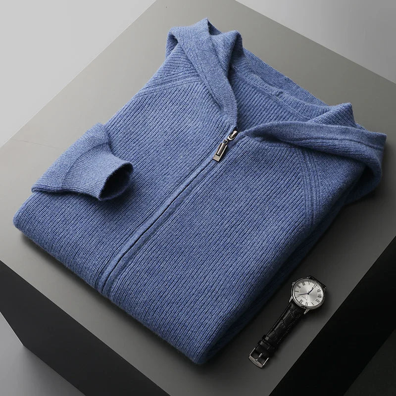 Royal Cashmere Merino Wool Zip-Up