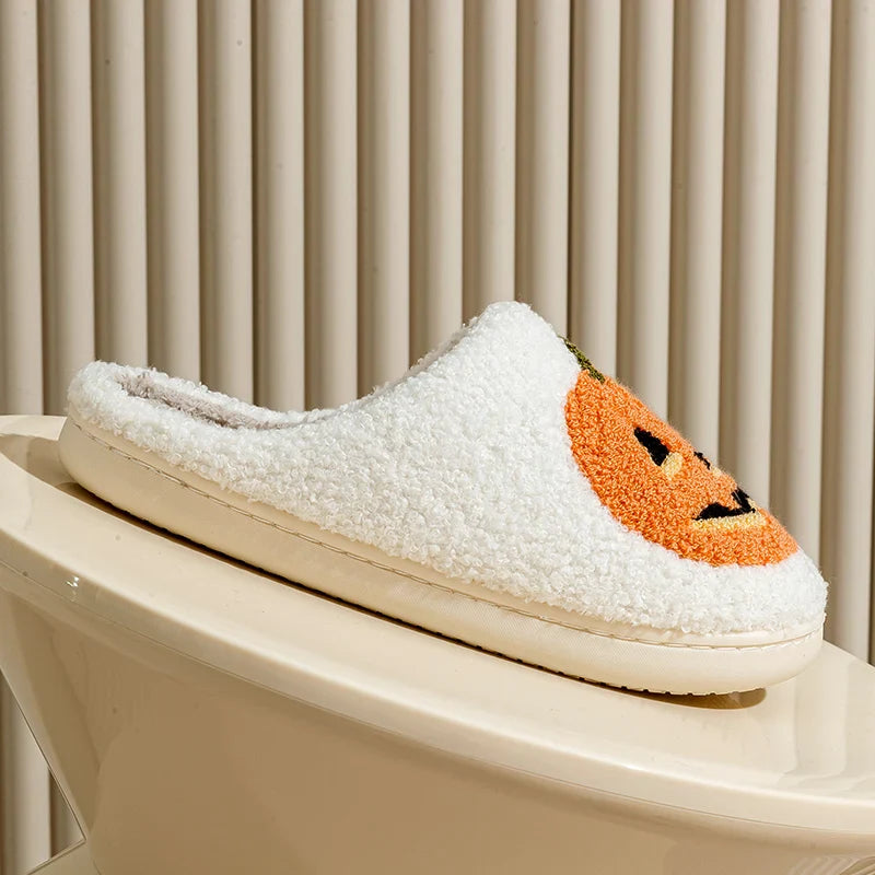 Cozy Halloween Pumpkin Slippers