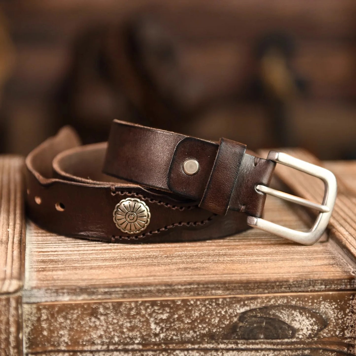 Clifford Western Cowhide Belt