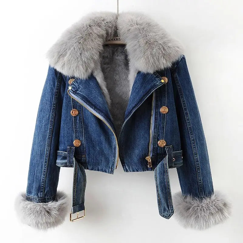 Amara Fur Denim Jacket