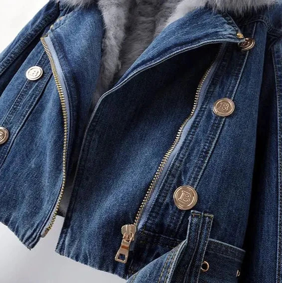 Amara Fur Denim Jacket