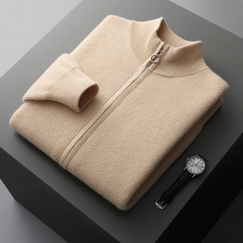 Monarch Cashmere Merino Wool Zip-Up