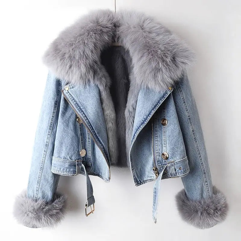 Amara Fur Denim Jacket