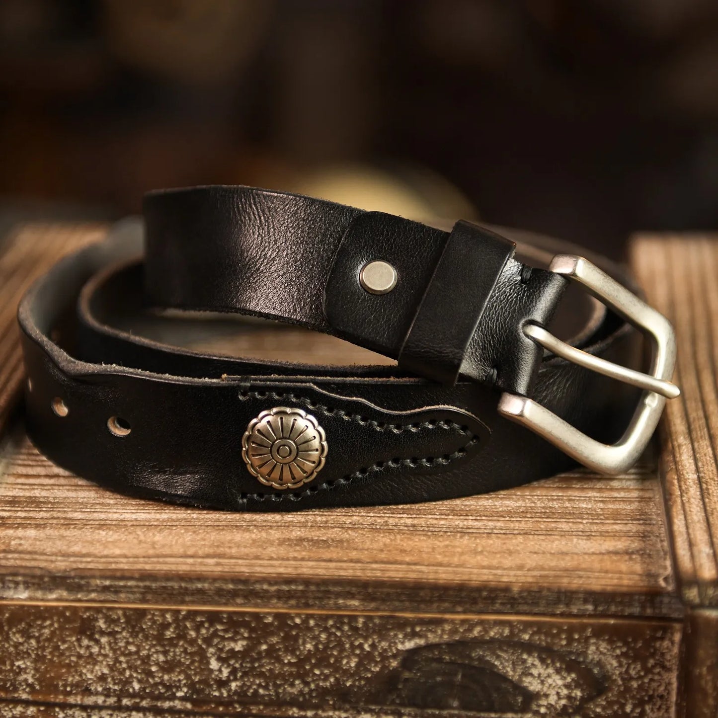 Clifford Western Cowhide Belt